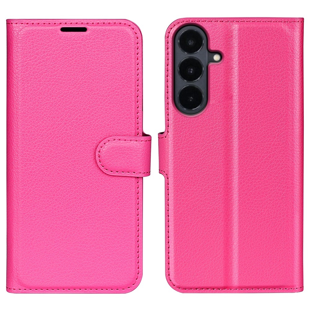 Litchi könyvformájú tok a Samsung Galaxy S26 FE-hez – rózsaszín