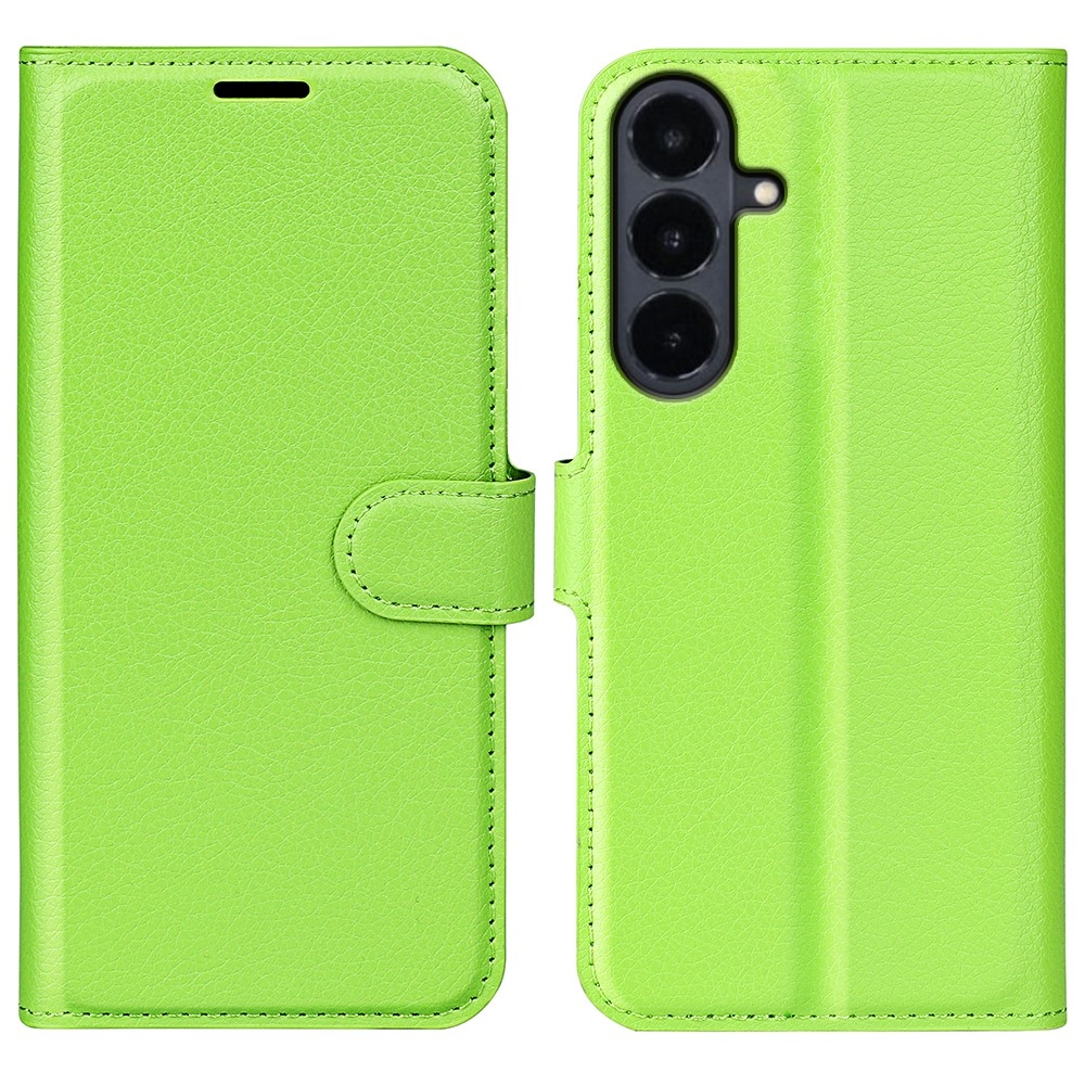 Litchi könyvformájú tok a Samsung Galaxy S26 FE-hez – zöld
