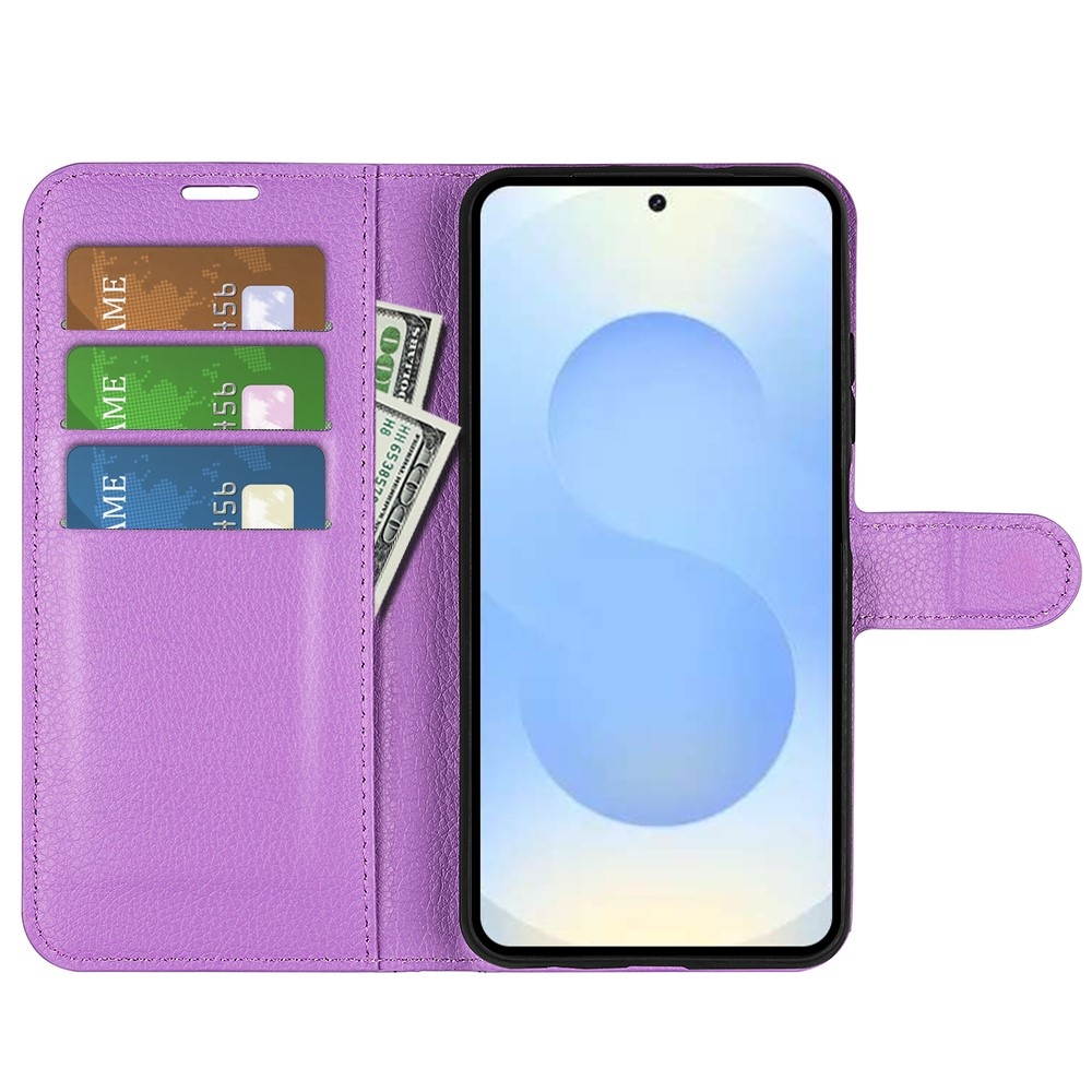 Litchi könyv tok Samsung Galaxy S26+ készülékhez - lila