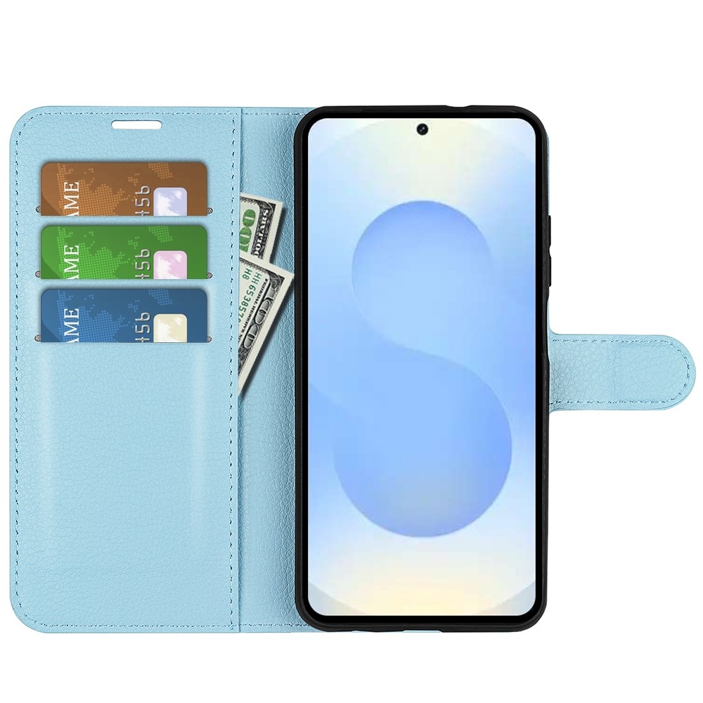 Litchi könyv tok Samsung Galaxy S26+ készülékhez - kék