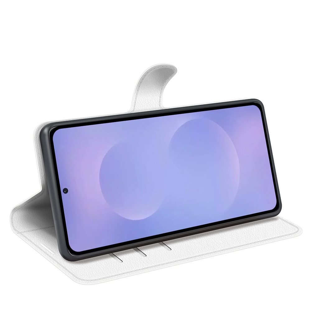 Litchi könyv tok Samsung Galaxy S26/S26 Pro készülékhez - fehér