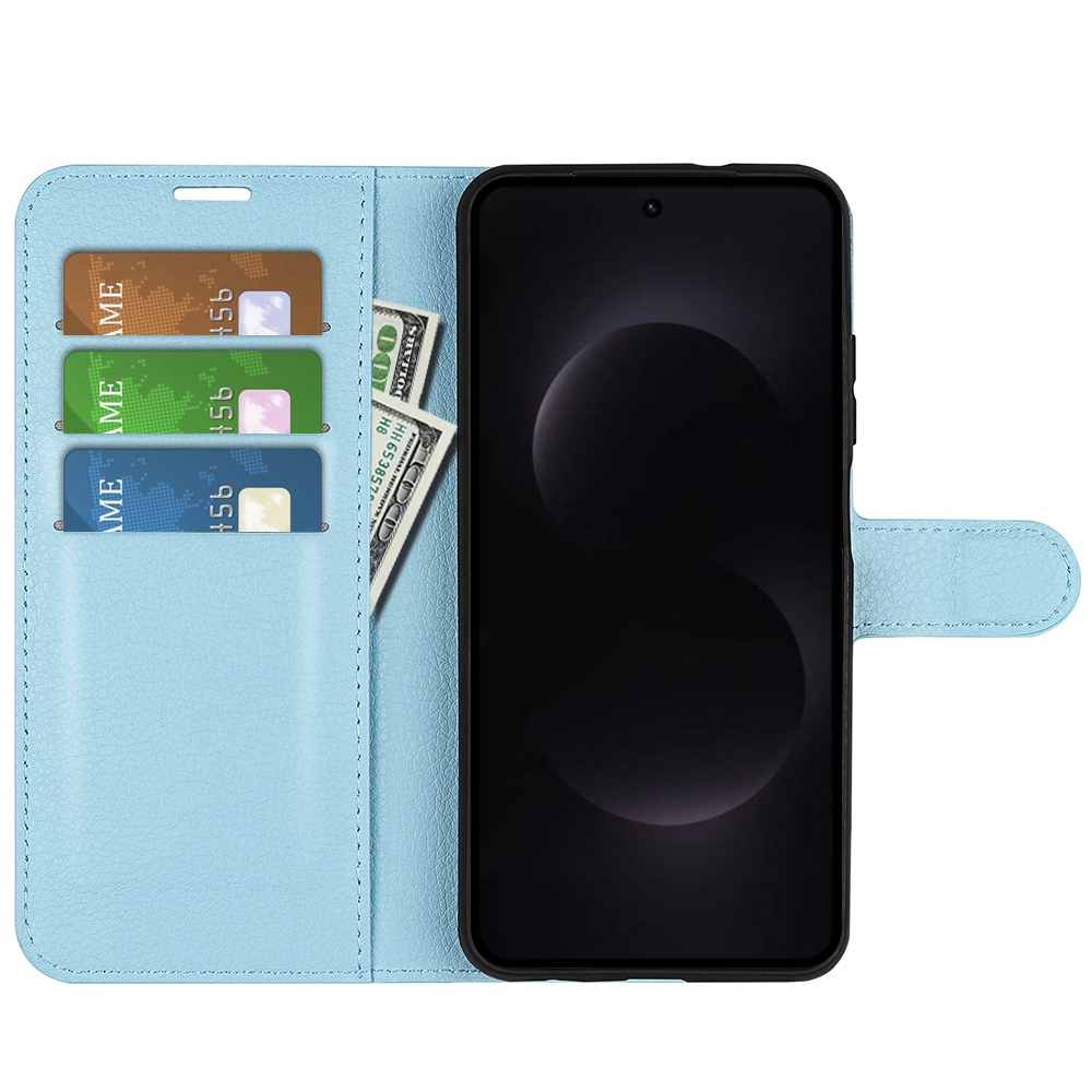 Litchi könyv tok Samsung Galaxy S26 Ultra készülékhez - kék