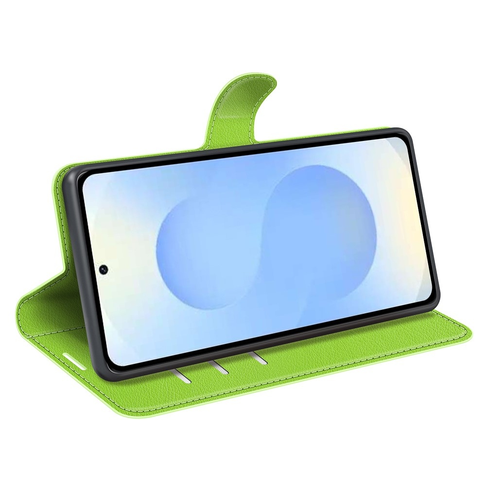 Litchi könyv tok Samsung Galaxy S26+ készülékhez - zöld