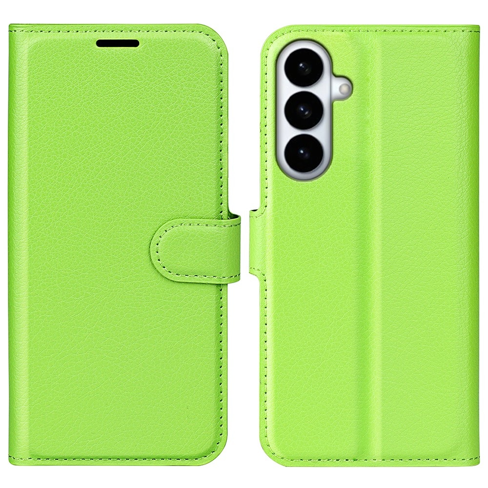 Litchi könyv tok Samsung Galaxy S26+ készülékhez - zöld