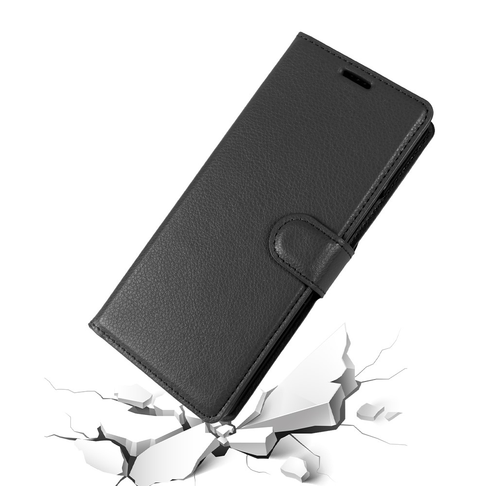 Litchi könyvformájú tok a Samsung Galaxy Z Fold8 Ultra 5G-hez – fekete