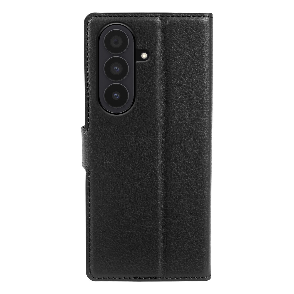 Litchi könyvformájú tok a Samsung Galaxy Z Fold8 Ultra 5G-hez – fekete