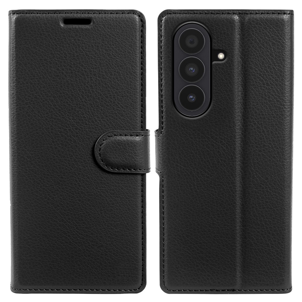 Litchi könyvformájú tok a Samsung Galaxy Z Fold8 Ultra 5G-hez – fekete