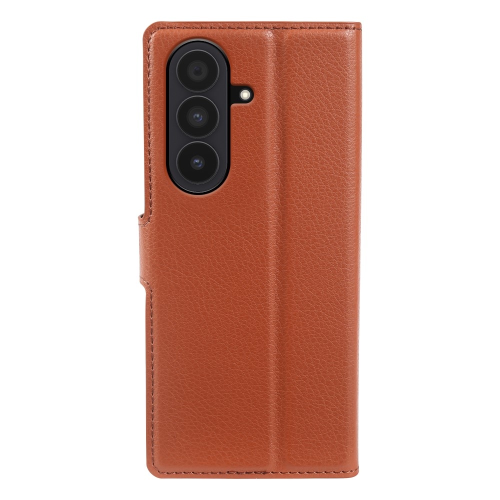 Litchi könyvformájú tok a Samsung Galaxy Z Fold8 Ultra 5G-hez – barna