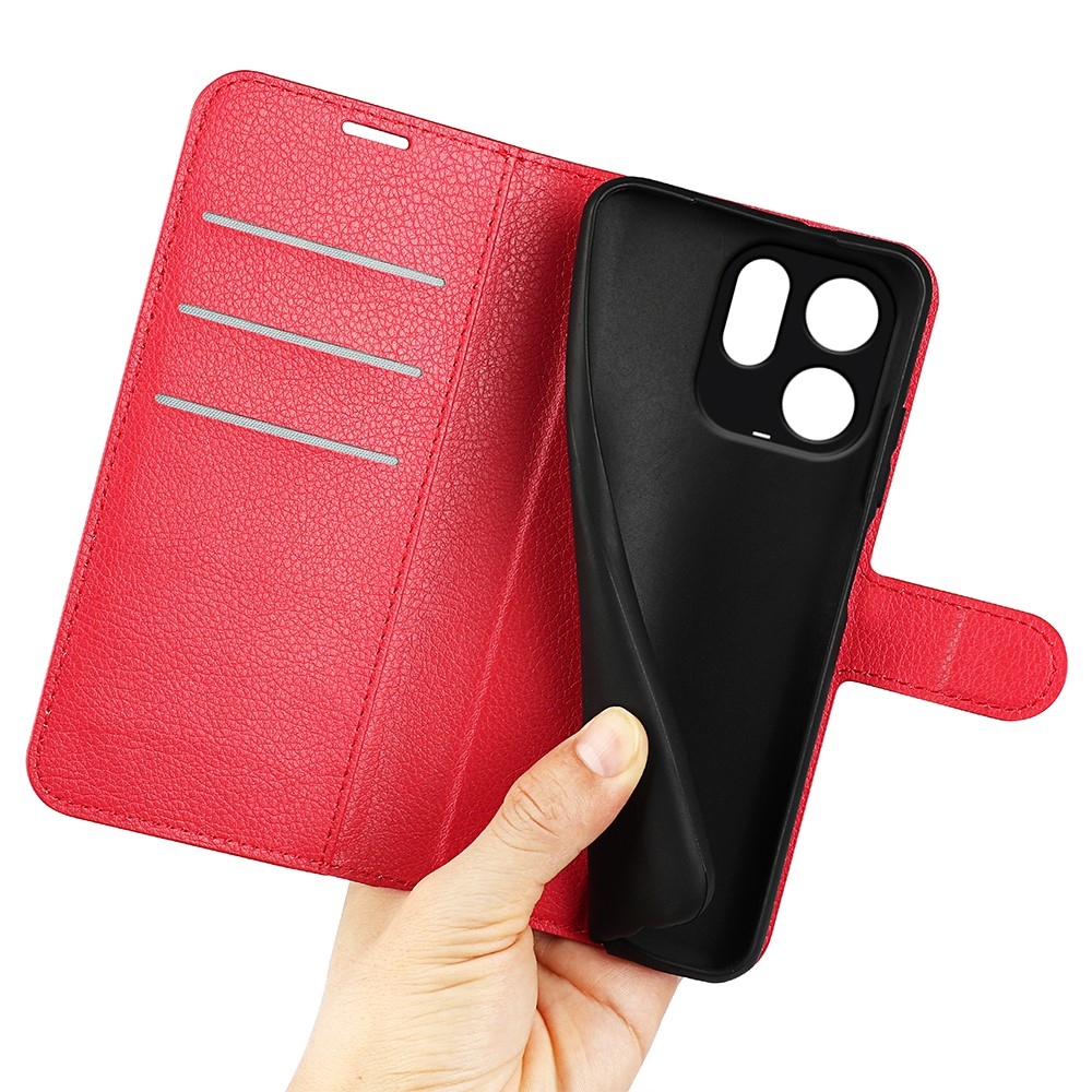 Litchi könyv tok a Vivo V70 5G-hez - piros
