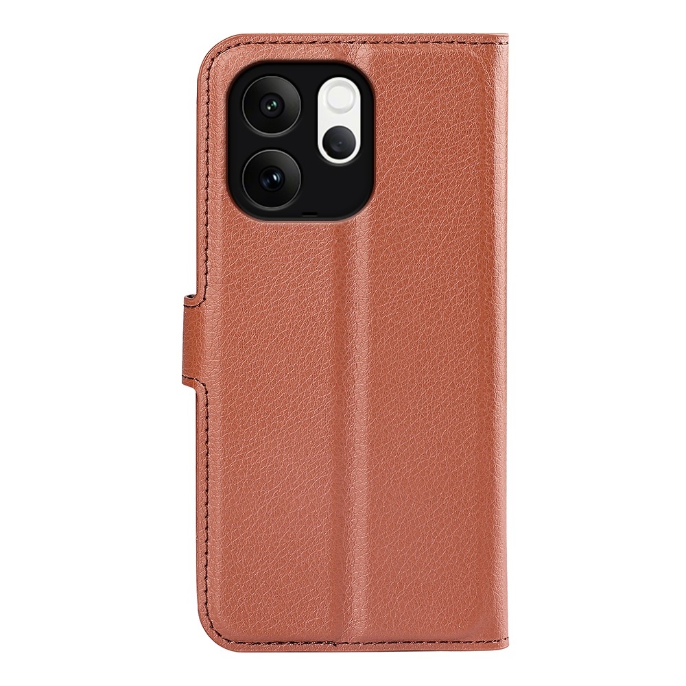 Litchi könyv tok a Vivo V70 5G-hez - barna
