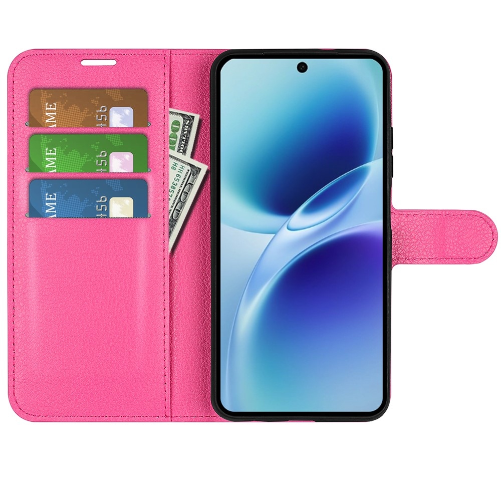 Litchi könyv tok a Vivo V70 5G-hez - rózsa