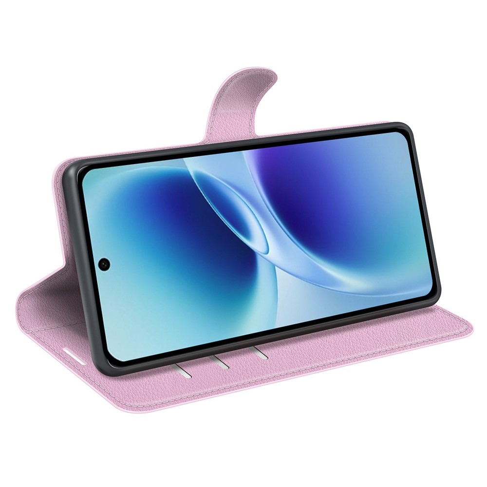 Litchi könyv tok a Vivo V70 5G-hez - rózsaszínű