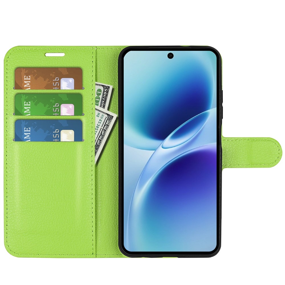 Litchi könyv tok a Vivo V70 5G-hez - zöld