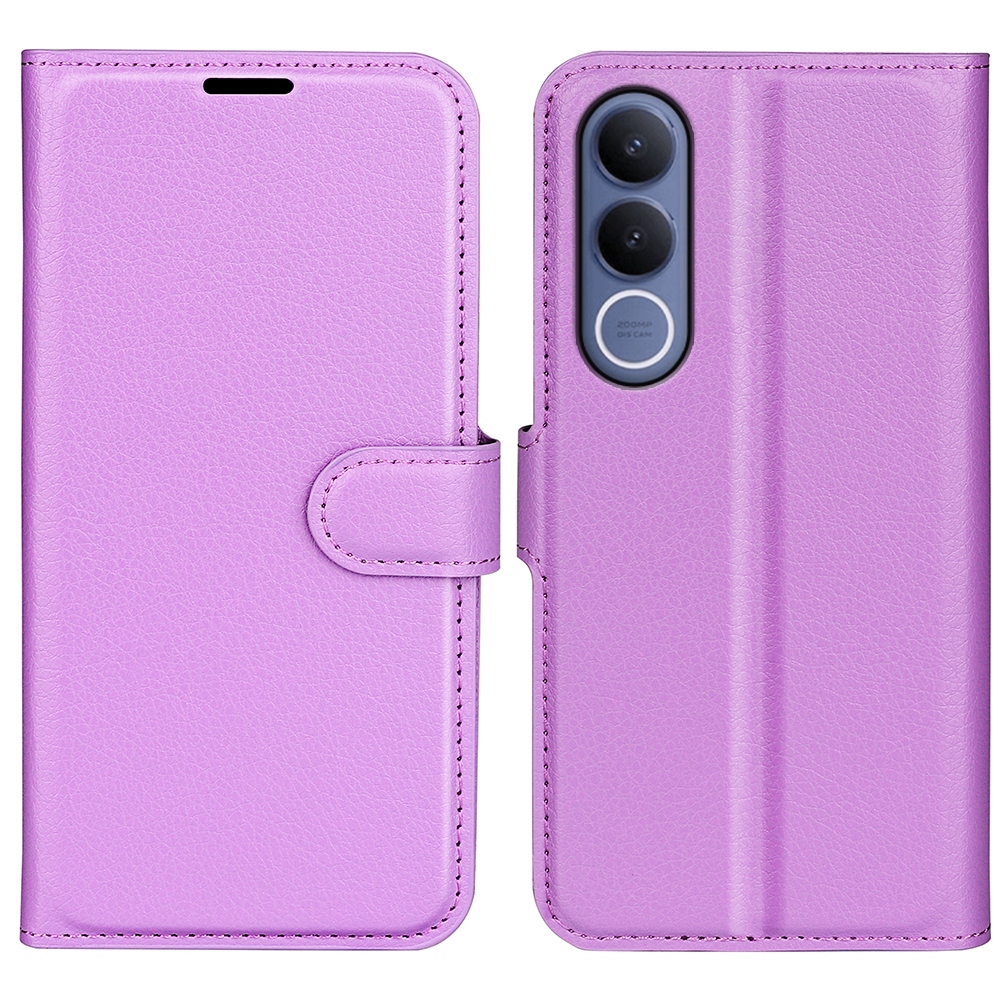 Litchi könyv tok a Vivo V70 FE 5G készülékhez - lila