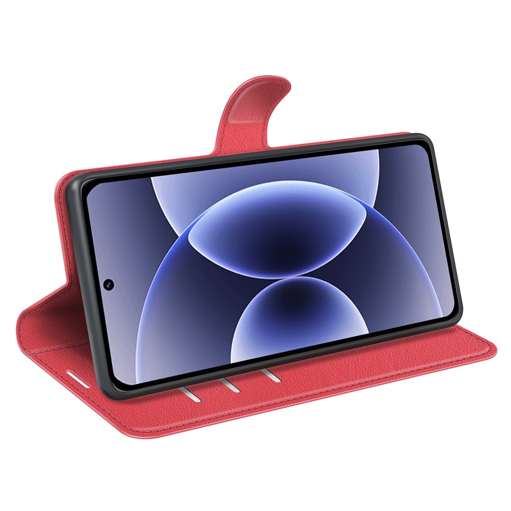 Litchi könyv tok a Xiaomi 17-hez - piros