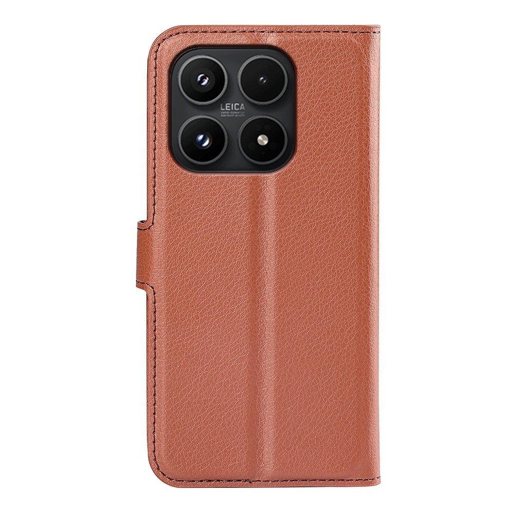 Litchi könyv tok a Xiaomi 17-hez - barna