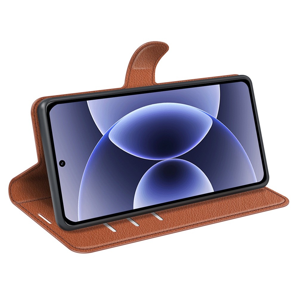 Litchi könyv tok a Xiaomi 17-hez - barna