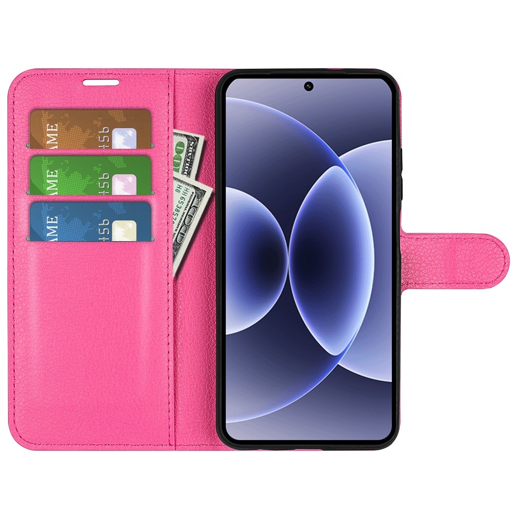 Litchi könyv tok Xiaomi 17 - rózsa