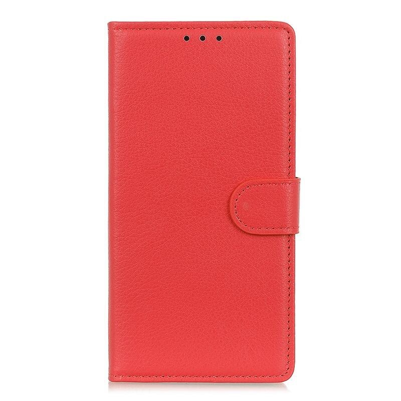 Litchi könyv tok Xiaomi Mi 10T/Mi 10T Pro - piros