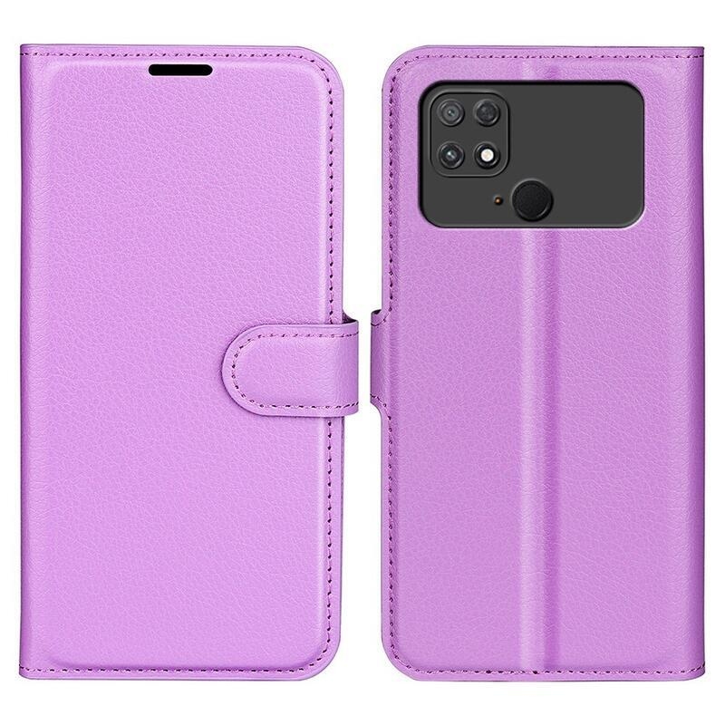 Litchi könyv tok a Xiaomi Poco C40-hez - lila