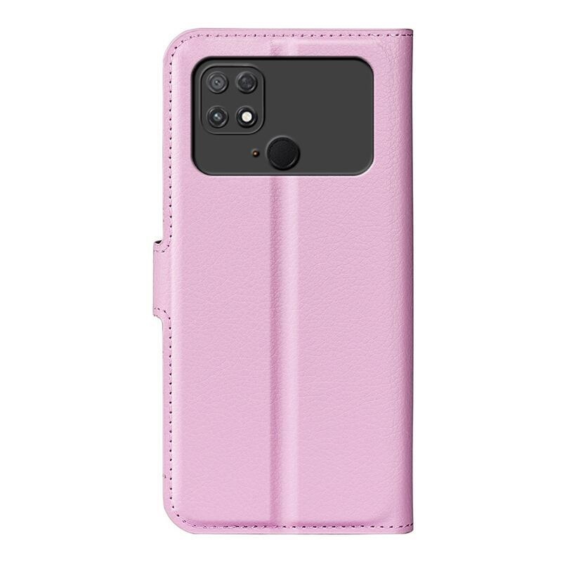 Litchi könyv tok a Xiaomi Poco C40-hez - rózsaszín