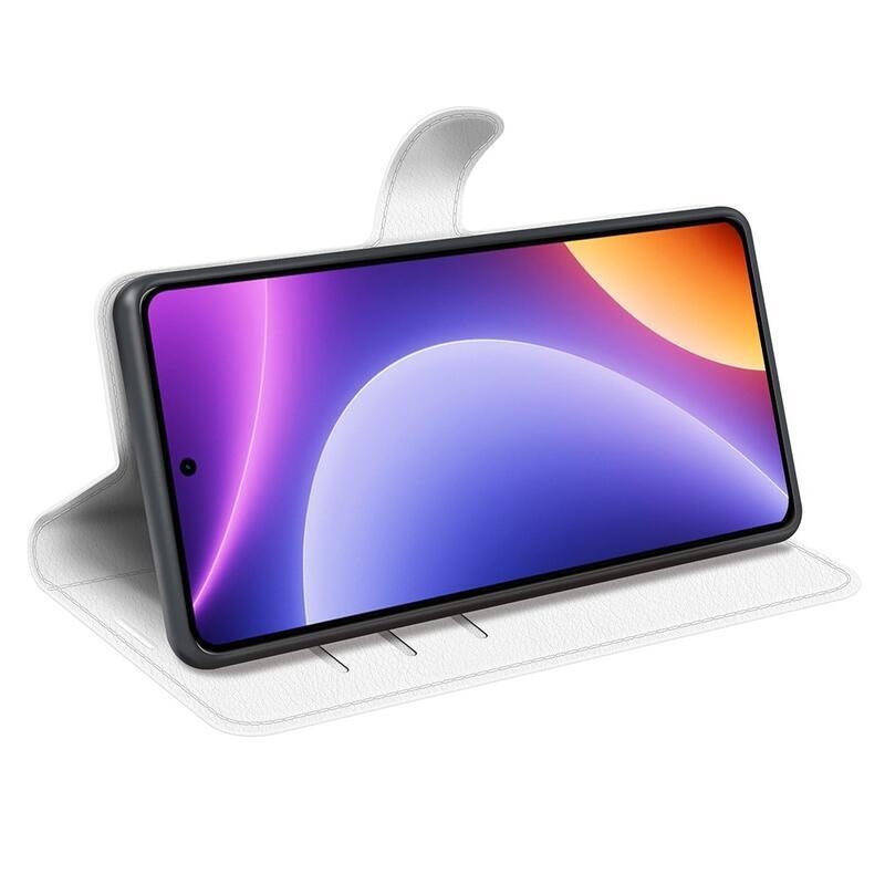 Litchi könyv tok a Xiaomi Poco F5-hez - fehér