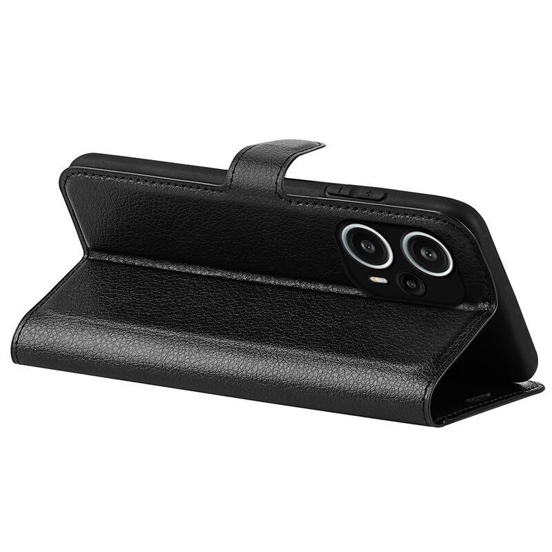 Litchi könyv tok a Xiaomi Poco F5-hez - fekete