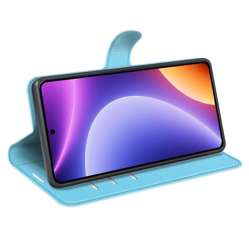 Litchi könyv tok a Xiaomi Poco F5-hez - kék