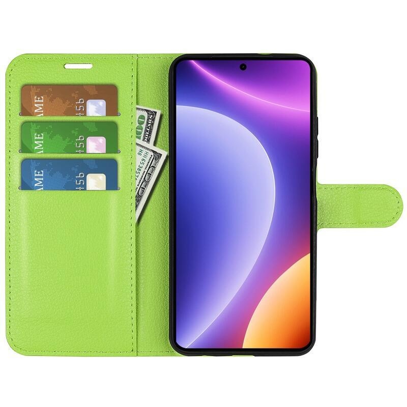 Litchi könyv tok Xiaomi Poco F5-hez - zöld