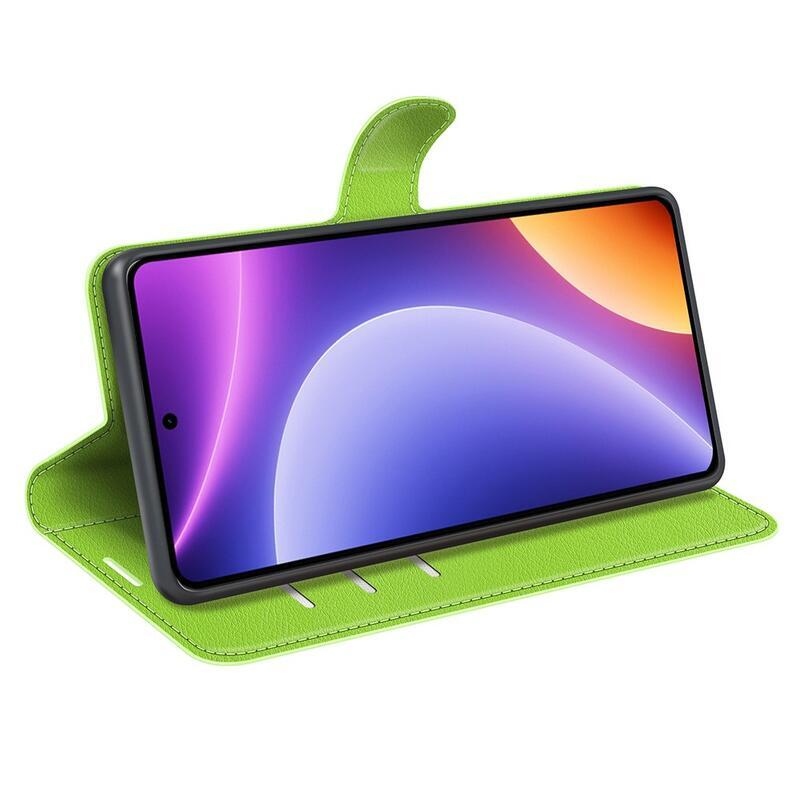 Litchi könyv tok Xiaomi Poco F5-hez - zöld