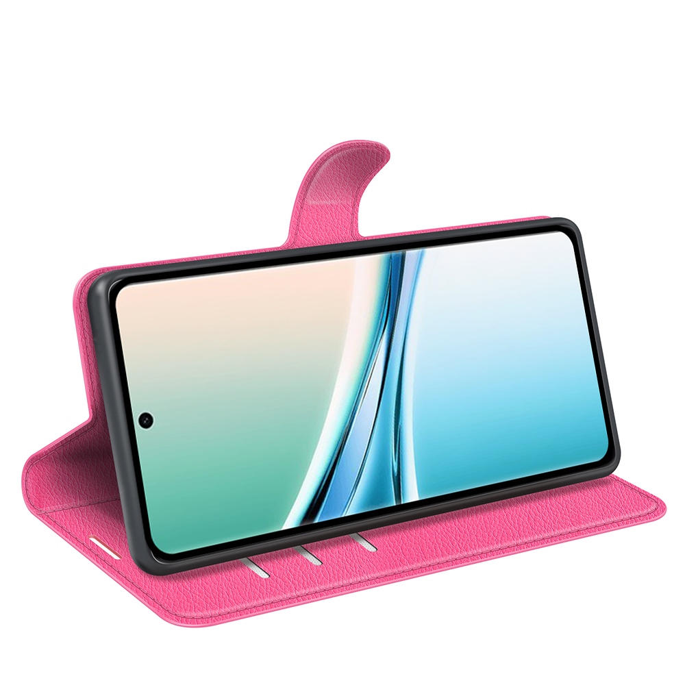 Litchi könyv tok Xiaomi Poco M8 5G/Redmi Note 15 5G - rózsaszínű