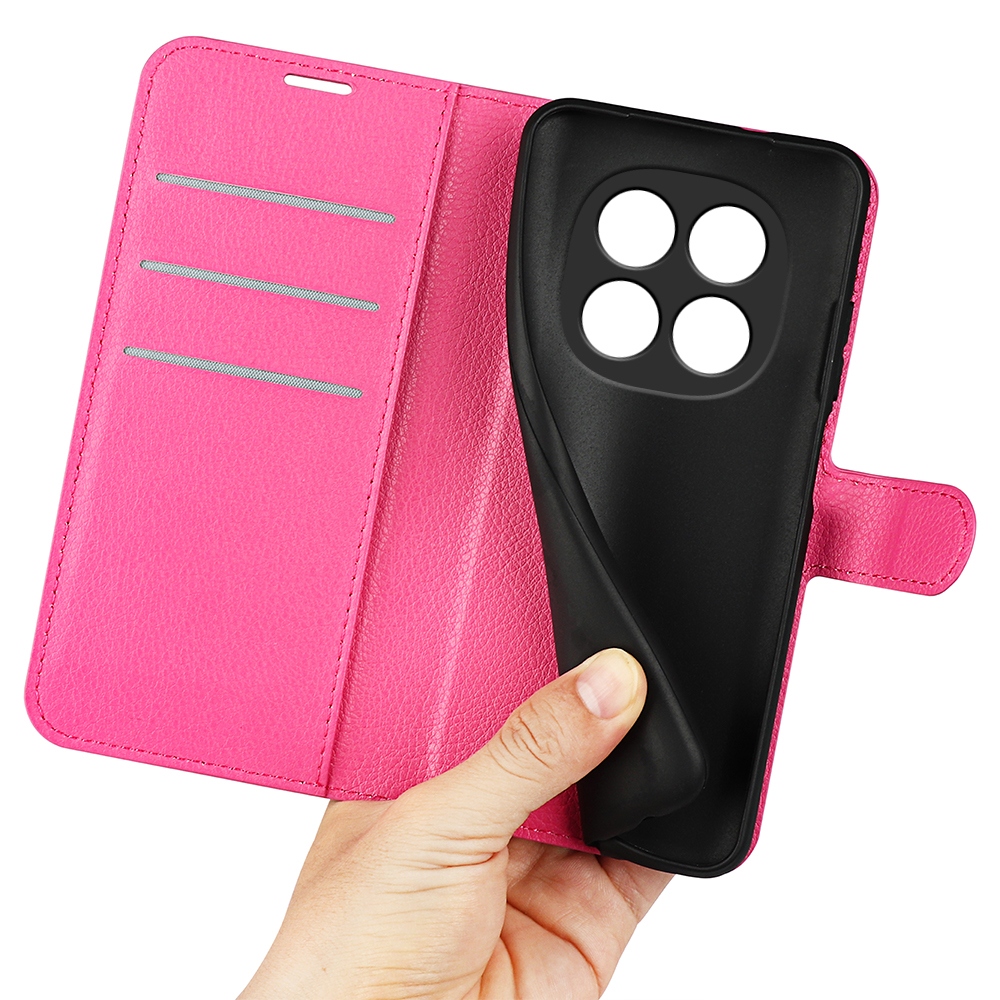 Litchi könyv tok Xiaomi Poco M8 5G/Redmi Note 15 5G - rózsaszínű