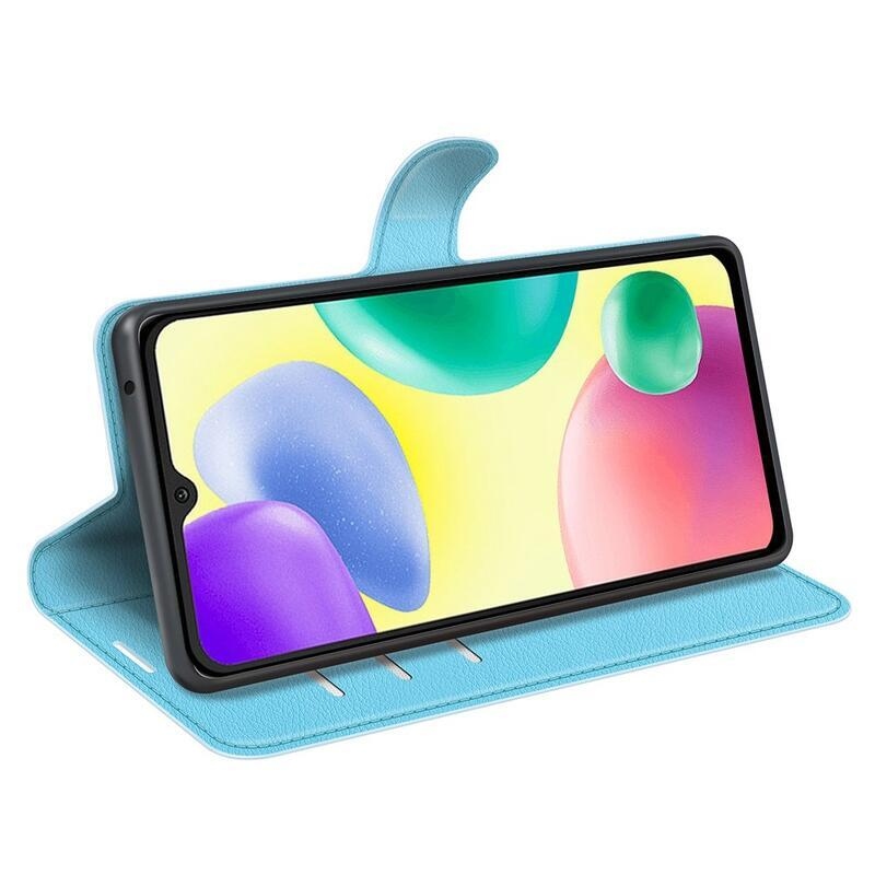 Litchi könyv tok Xiaomi Redmi 10A - kék