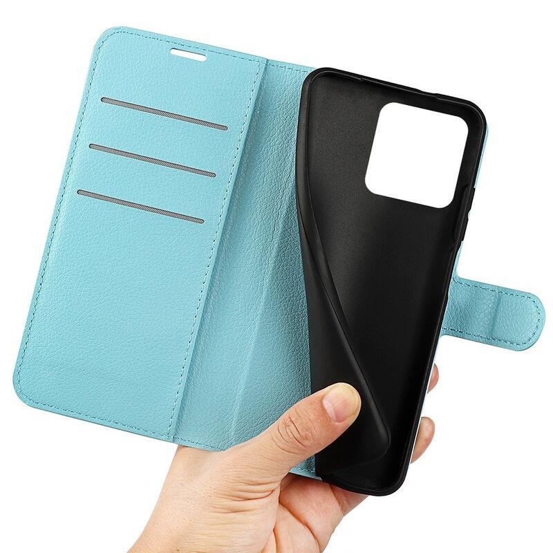 Litchi könyv tok Xiaomi Redmi 10A - kék