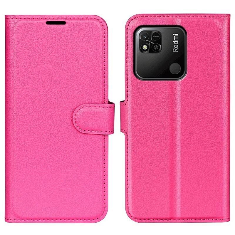 Litchi könyv tok Xiaomi Redmi 10A - rózsa