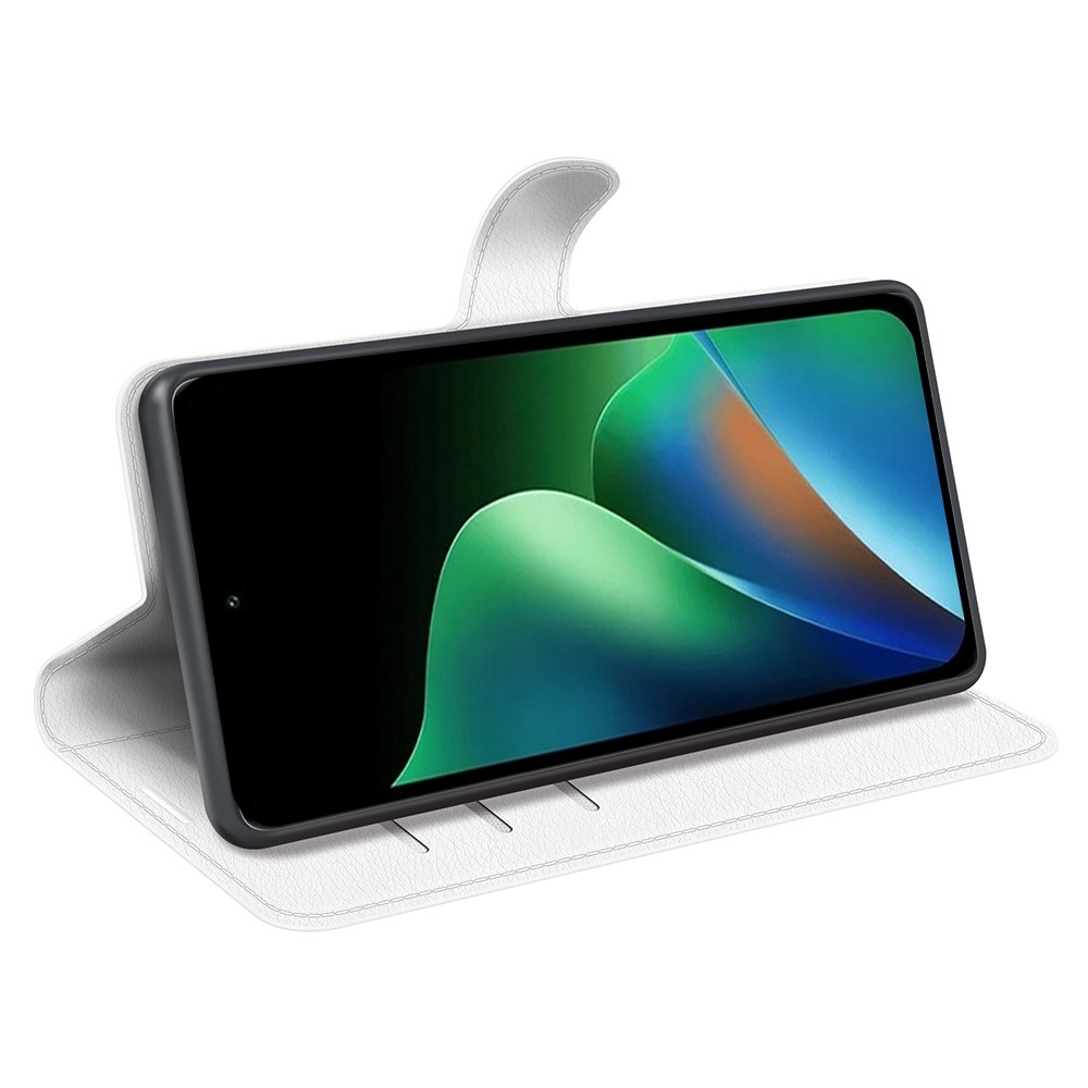 Litchi könyvhátlap a Xiaomi Redmi 17 4G/5G-hez – fehér