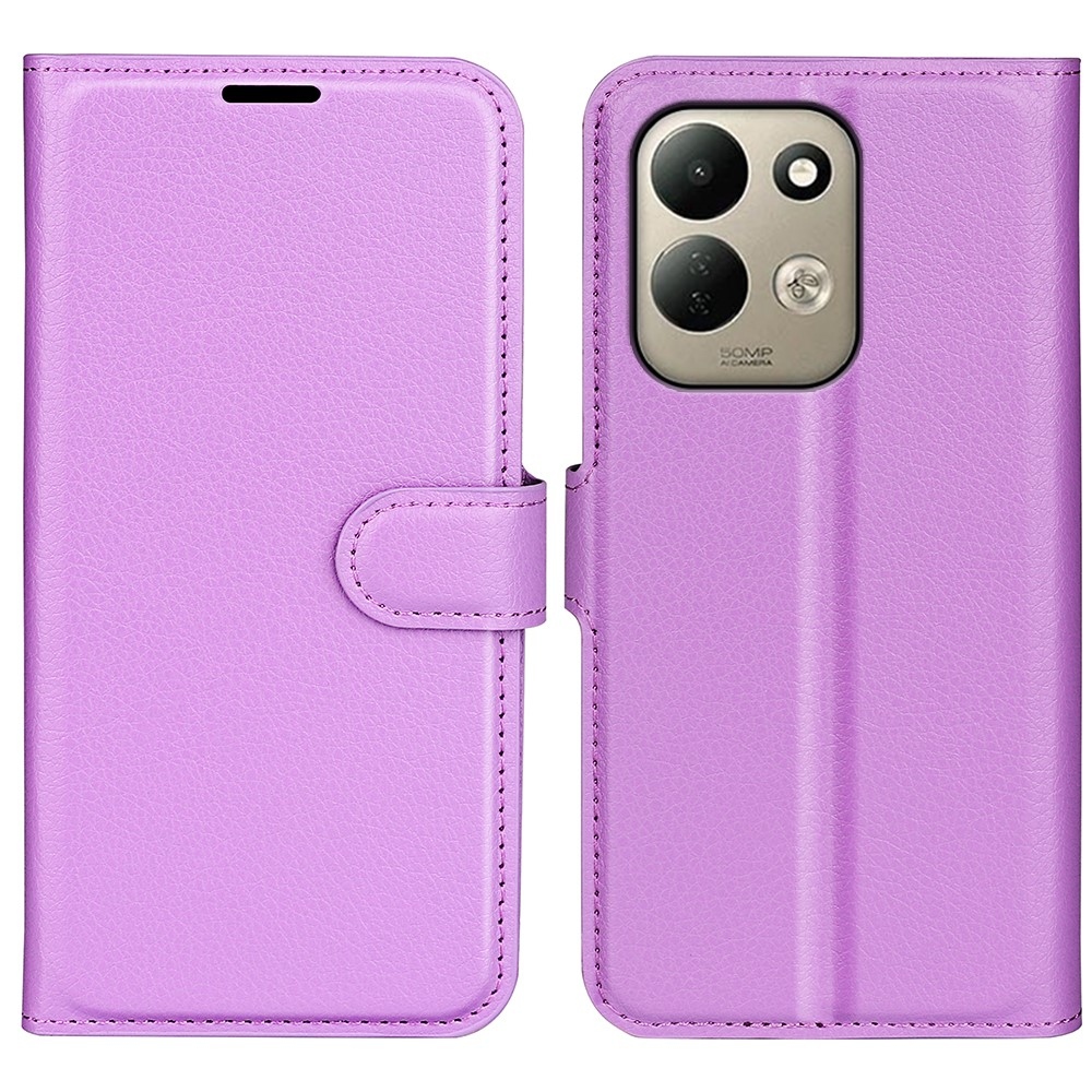 Litchi könyvhátlap a Xiaomi Redmi 17 4G/5G-hez – lila