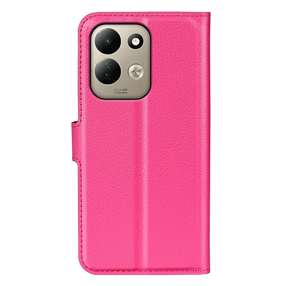 Litchi könyvformájú tok a Xiaomi Redmi 17 4G/5G-hez – rózsaszín