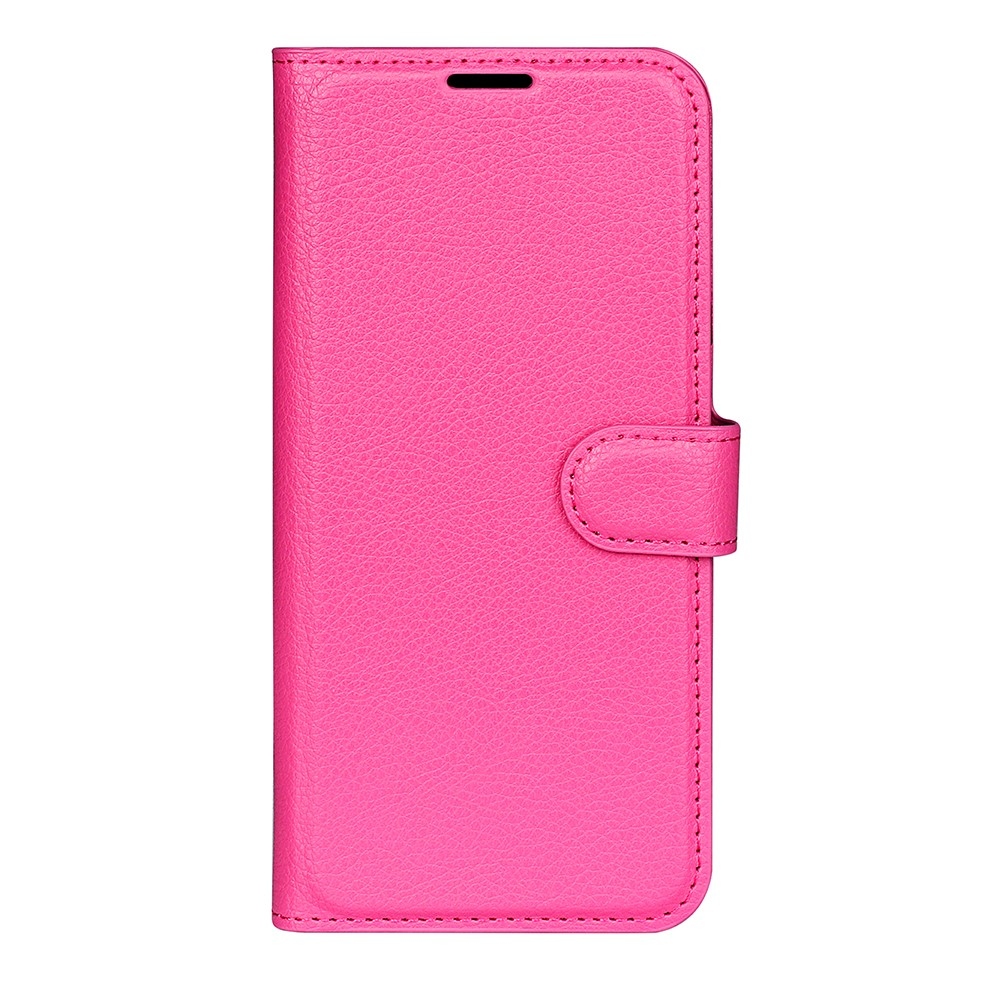 Litchi könyvformájú tok a Xiaomi Redmi 17 4G/5G-hez – rózsaszín