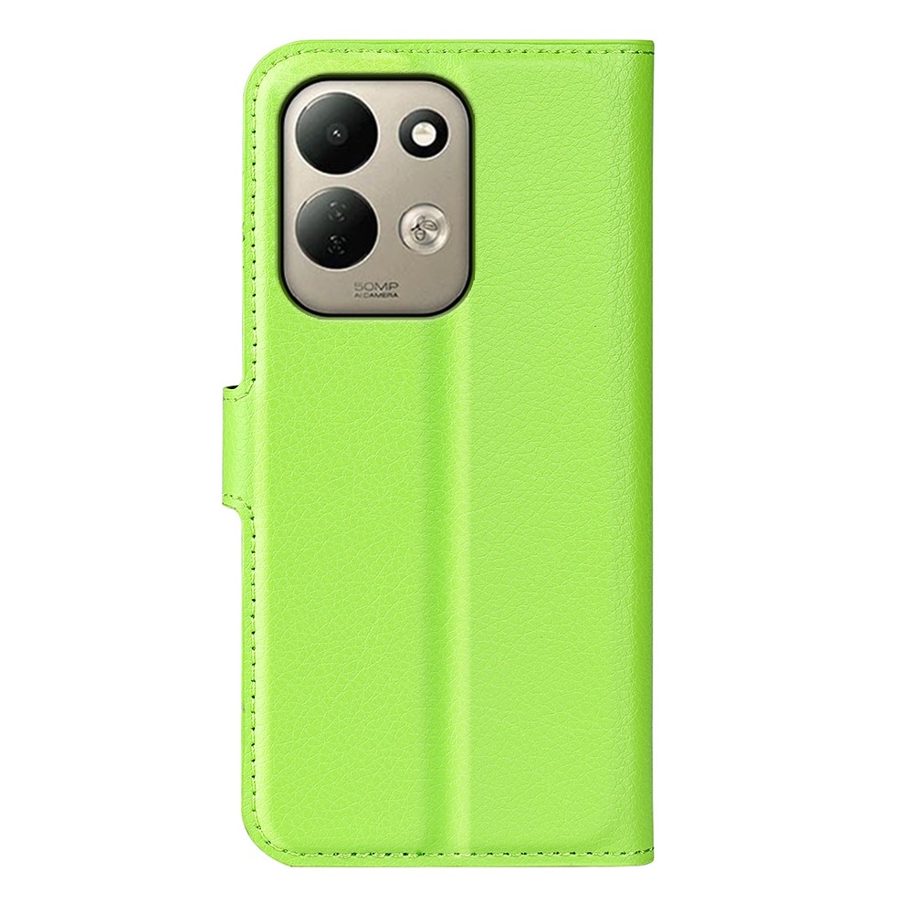 Litchi könyvformájú tok a Xiaomi Redmi 17 4G/5G-hez – zöld