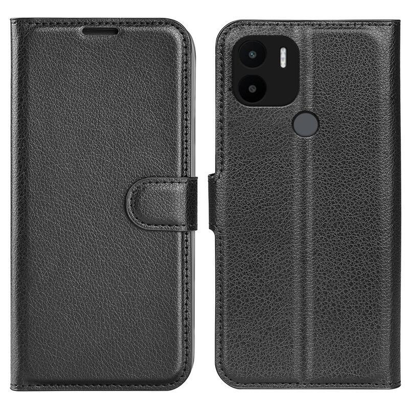 Litchi könyv tok Xiaomi Redmi A1+/A2+ készülékhez - fekete
