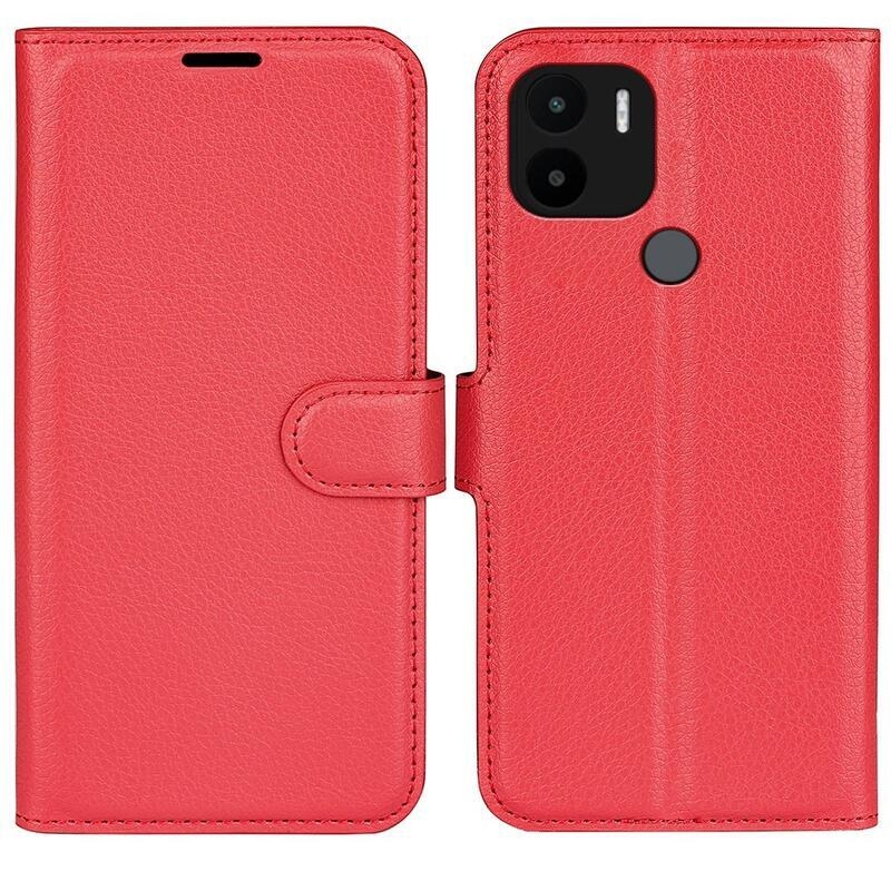 Litchi könyv tok Xiaomi Redmi A1+/A2+ - piros
