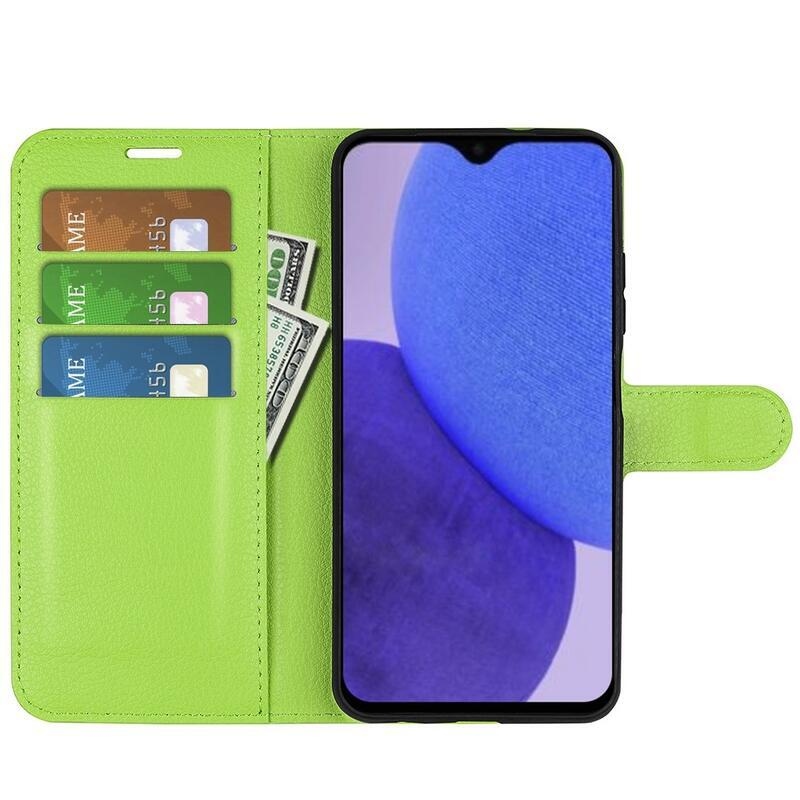 Litchi könyv tok Xiaomi Redmi A1+/A2+ - zöld