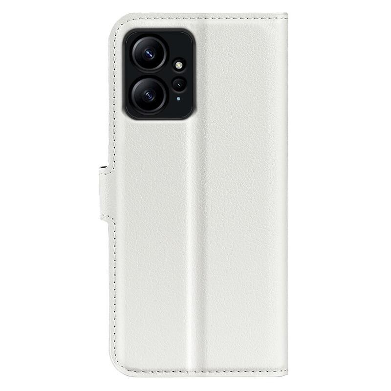 Litchi könyv tok Xiaomi Redmi Note 12 4G-hez - fehér