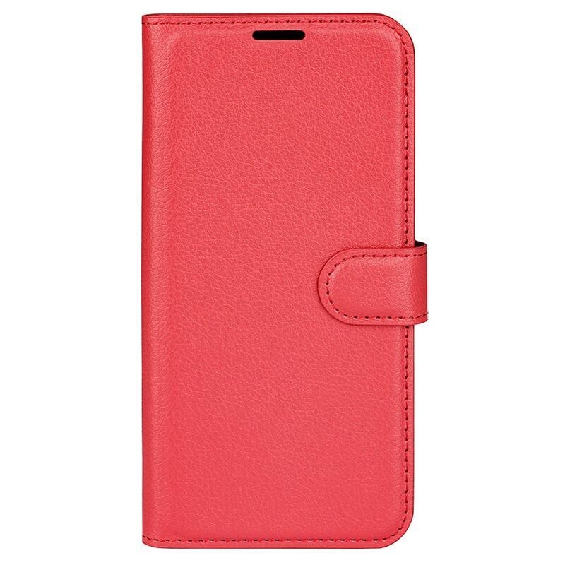 Litchi könyv tok Xiaomi Redmi Note 12 4G - piros