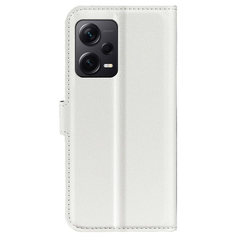 Litchi könyv tok Xiaomi Redmi Note 12 Pro+ 5G - fehér