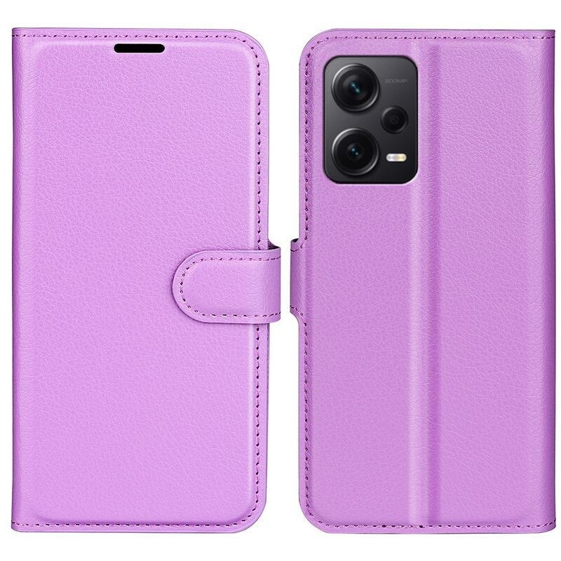 Litchi könyv tok Xiaomi Redmi Note 12 Pro+ 5G - lila