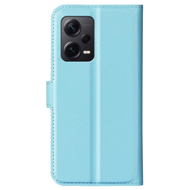 Litchi könyv tok Xiaomi Redmi Note 12 Pro+ 5G - kék