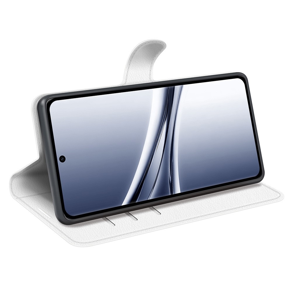 Litchi könyv tok Xiaomi Redmi Note 15 4G-hez - fehér