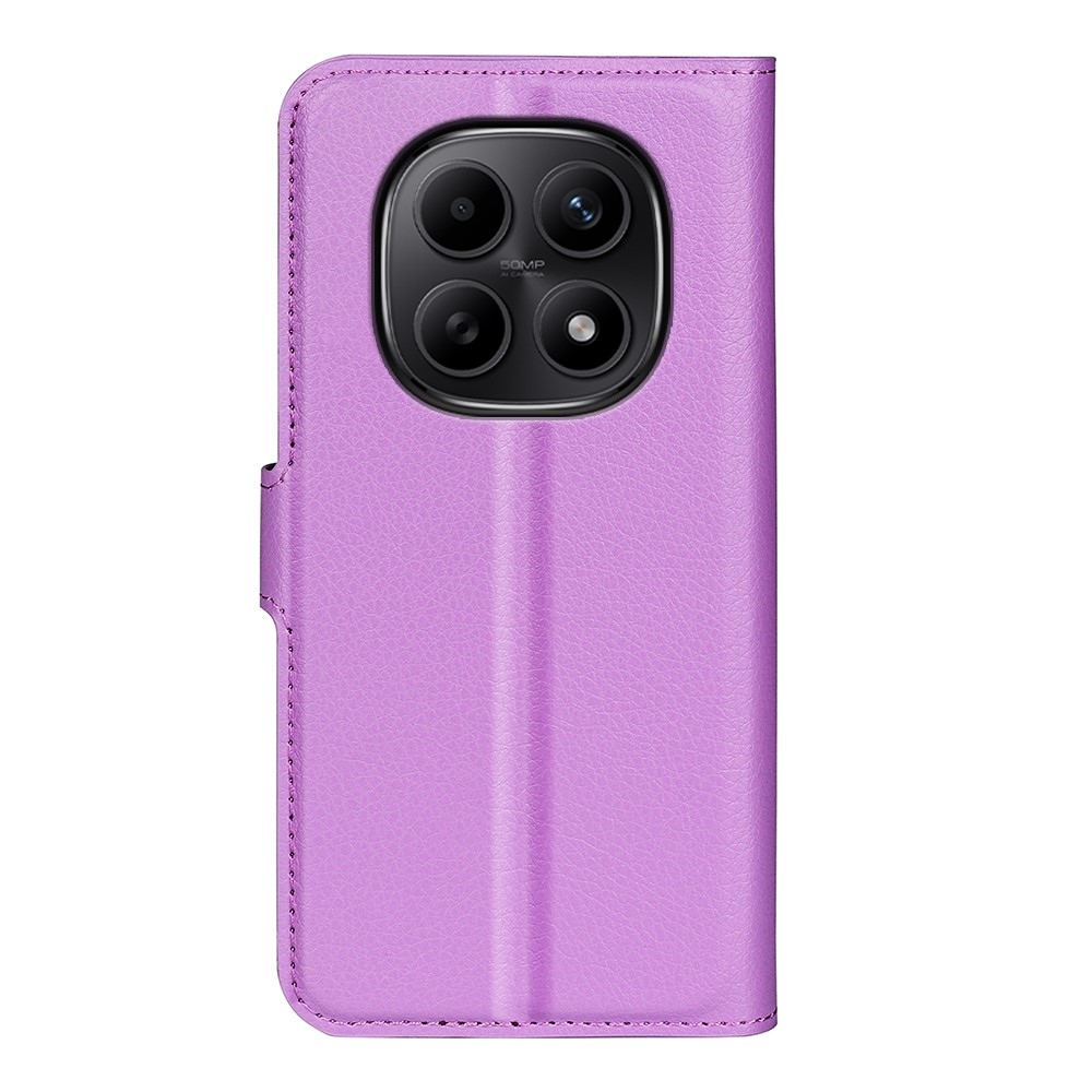 Litchi könyv tok Xiaomi Redmi Note 15 4G-hez - lila